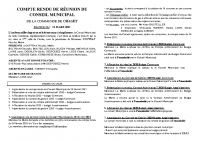 COMPTE RENDU DE REUNION DU CONSEIL MUNICIPAL du 12 Mars 2021bis