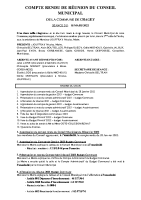 COMPTE RENDU DE REUNION DU CONSEIL MUNICIPAL du 18 Mars 2022